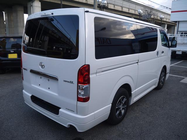 ハイエースバン スーパーＧＬ　ダークプライムＩＩ　ロング　両側パワースライドドア　ベットキット　パナソニック１０インチナビ　パノラミックビューモニター　モデリスタエアロ　ＴＲＤフロントフードエクステンション　メーカーオプションＡＷ　ドライブレコーダー（2枚目）