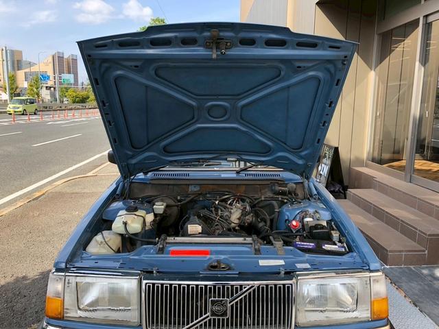 ２４０ワゴン ２４０ＧＬワゴン　ボルボ　２４０ワゴン　ＧＬ　ディーラー車　元色　モナコブルー　ホワイトリボンタイヤ（59枚目）