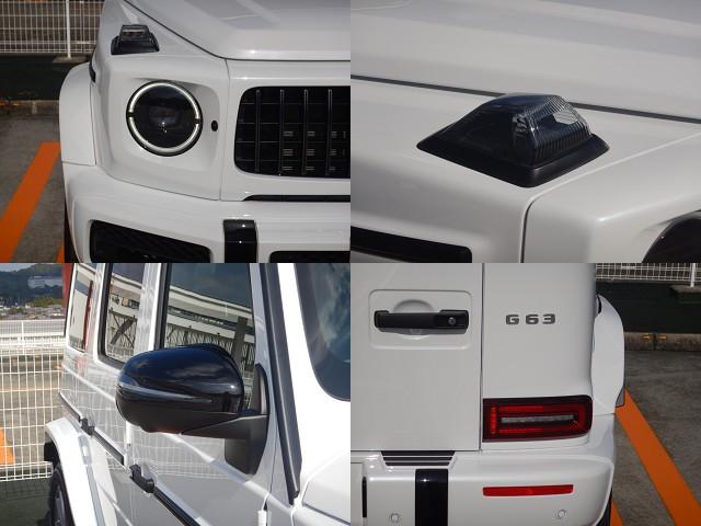 Gクラス G63 manufakturプログラムプラス&インテリアプラス AMGナイトP AMGカーボンファイバーインテリアトリム サンルーフ 灰/黒エクスクルーシブナッパレザーシート 右ハンドル 1オナ 禁煙車(6枚目)