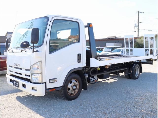エルフトラック Wキャブロングフルフラットローダンプ 積載車 ETC 6MT ラジコン付ユニック エアコン ラジオ エアバッグ 電動格納ミラー パワーウィンドウ フルフラットロー(5枚目)