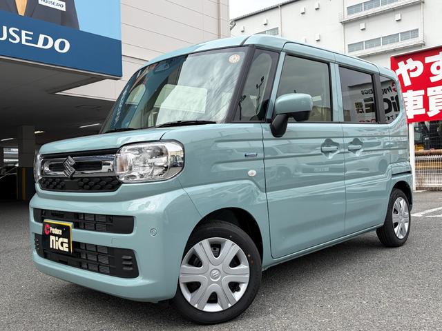 スペーシア ハイブリッドＧ　届出済未使用車　ＬＥＤ　両側スライドドア　衝突軽減ブレーキ　レーンキープアシスト　スマーートキー　車線逸脱警報機能　障害物センサー　禁煙車　電動格納ミラー　アイドリングストップ　オートエアコン　ＡＢＳ（5枚目）