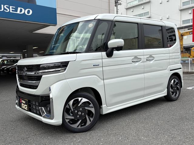 スペーシアカスタム ハイブリッドＸＳターボ　届出済未使用　シートヒーター　衝突軽減　両側パワスラ　ヘッドアップディスプレイ　ＬＥＤヘッドライト　ステアリングヒーター　電動パーキングブレーキ　禁煙車（9枚目）