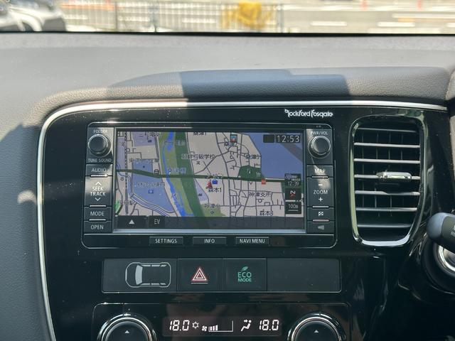 アウトランダーＰＨＥＶ Ｇプレミアムパッケージ　純正メモリーナビ　Ｂカメラ　ロックフォード　黒革パワーシート　ドラレコ　衝突被害軽減Ｂ　レーダークルーズ　ＬＫＡ　シートヒーター　ＥＴＣ　ＬＥＤヘッドライト　純正１８インチＡＷ　１５００Ｗ電源（35枚目）