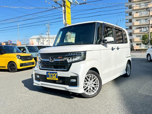 Ｎ－ＢＯＸカスタム Ｌターボ　ホンダセンシング　社外メモリーナビ・フルセグＴＶ　バックカメラ　両側パワースライド　ハーフレザーシート　ＬＥＤヘッドライト・ＬＥＤフォグ　ＬＫＡ・ＴＲＣ・ＥＴＣ　無限フロントグリル　ライトレベライザー（8枚目）