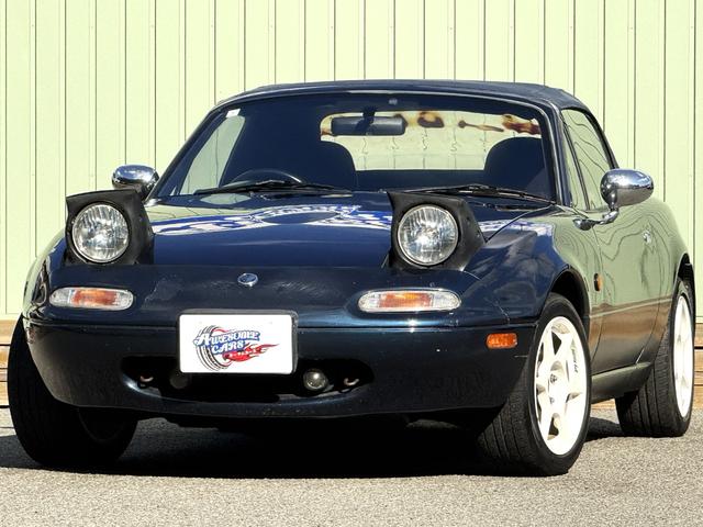 ユーノスロードスター B2リミテッド /5MT/1000台限定車/トワイライトブルーマイカ/ハードトップ/タイベル交換/幌付き/P1Racing 15AW/エアコン動作確認/リトラ動作確認/PW動作確認/オーディオ/社外スピーカー/ETC(6枚目)