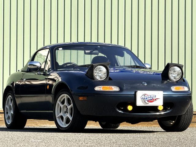 ユーノスロードスター B2リミテッド /5MT/1000台限定車/トワイライトブルーマイカ/ハードトップ/タイベル交換/幌付き/P1Racing 15AW/エアコン動作確認/リトラ動作確認/PW動作確認/オーディオ/社外スピーカー/ETC(11枚目)