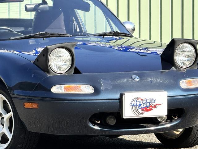 ユーノスロードスター B2リミテッド /5MT/1000台限定車/トワイライトブルーマイカ/ハードトップ/タイベル交換/幌付き/P1Racing 15AW/エアコン動作確認/リトラ動作確認/PW動作確認/オーディオ/社外スピーカー/ETC(39枚目)