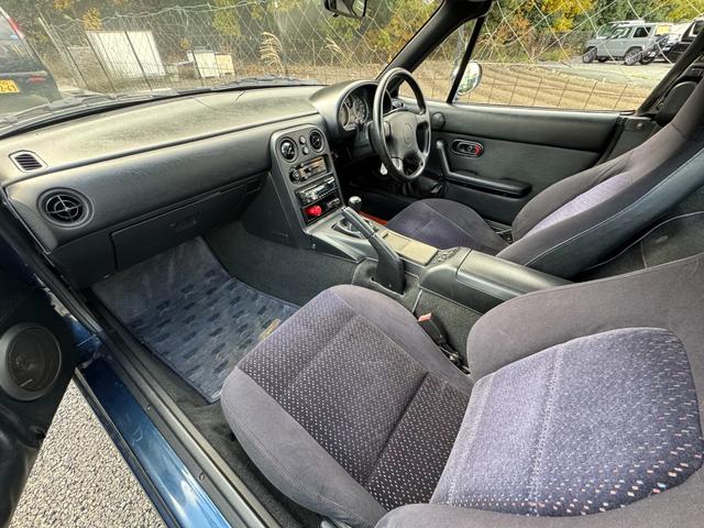 ユーノスロードスター B2リミテッド /5MT/1000台限定車/トワイライトブルーマイカ/ハードトップ/タイベル交換/幌付き/P1Racing 15AW/エアコン動作確認/リトラ動作確認/PW動作確認/オーディオ/社外スピーカー/ETC(54枚目)