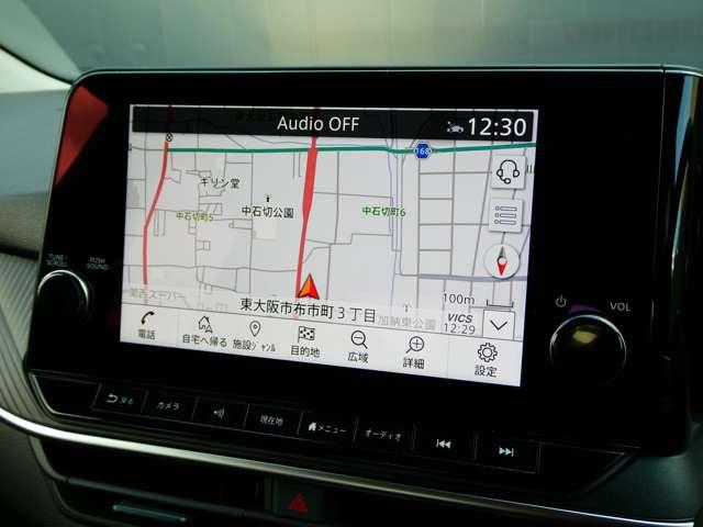 ノート １．２　Ｘ　衝突軽減ブレーキ　アラウンドビューモニタ　リアカメラ　衝突被害軽減ブレ－キ　全方位カメラ　ＥＴＣ付　ＬＥＤヘッドライト　レーンアシスト　インテリジェントキー　盗難防止システム　ワンセグＴＶ　ＴＶナビ　サイドカーテンエアバック　サイドカメラ（5枚目）