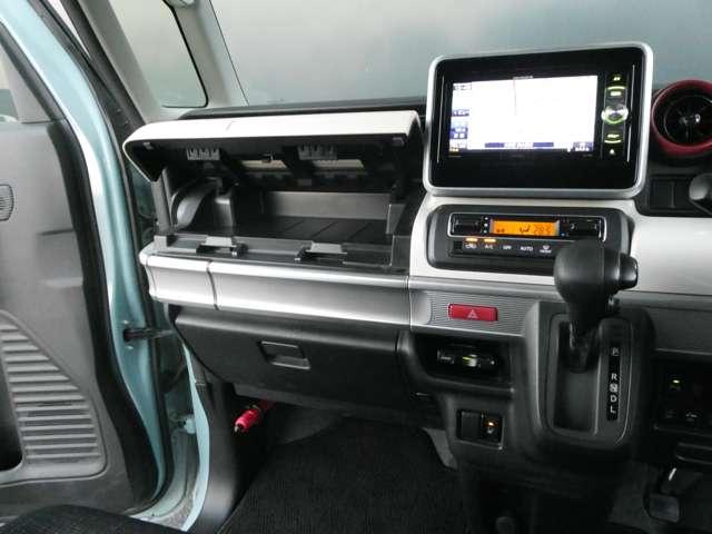 スペーシア ハイブリッド　Ｘ　衝突軽減ブレーキ　後方コーナーセンサー　デュアルセンサーブレーキＳ　両側パワードア　車線逸脱　スマートエントリー　ＥＴＣ車載器　ｉ－ｓｔｏｐ　フリーキー　ナビＴＶ　イモビライザー　ダブルエアバック　メモリーナビ　ＡＡＣ　運転席エアバッグ（14枚目）