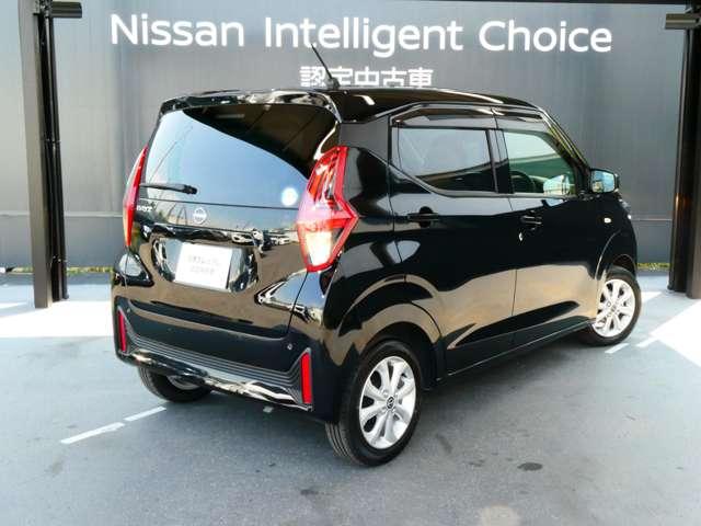 デイズ ６６０　Ｘ　バックカメラ　日産純正メモリーナビ　バックカメラ　インテリジェントキー　ＥＴＣ　車線逸脱防止システム　日産純正前後方ドライブレコーダー　フルセグＴＶ　　踏み間違い防止装置　展示試乗車（3枚目）