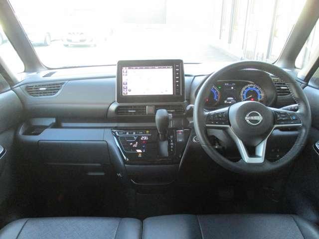 ルークス 660 ハイウェイスターGターボ プロパイロット エディション 日産純正メモリーナビ 両側パワードア アラウンドビュ プリクラッシュセーフティー メモリナビ アダプティブクルコン レーンキープ 展示試乗車UP インテリキ- ETC LEDヘッドライト アイドリングストップ AC PS(4枚目)