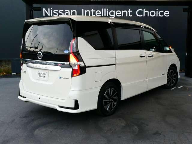 セレナ 1.2 e-POWER ハイウェイスター V 日産純正10インチメモリーナビ 360°カメラ エマジェンシーブレーキ 1オナ スマキー バックカメラ LED レーンアシスト 点検記録簿付 ETC ドラレコ Aストップ イモビ サイドカーテンエアバック フルオートエアコン ABS(3枚目)