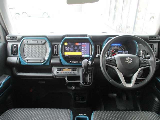 ハスラー ６６０　ハイブリッド　Ｘターボ　ワンオーナー　スズキ純正ナビ　サイド・カーテンエアバック　クルーズコントロール　衝突被害軽減ブレーキ　全方位カメラ　ＬＥＤヘッドライト　前席シートヒーター　ルーフレール（5枚目）