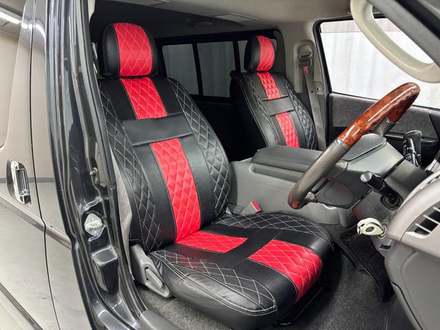 ハイエースバン ロングスーパーＧＬ　禁煙車　シートカバー　クラリオンナビ　フルセグＴＶ　Ｂｌｕｅｔｏｏｔｈオーディオ　ＤＶＤ　ＥＴＣ　ＬＥＤヘッドライト　アルミホイル　ＡＣ１００Ｖ電源　Ｗエアバッグ（4枚目）