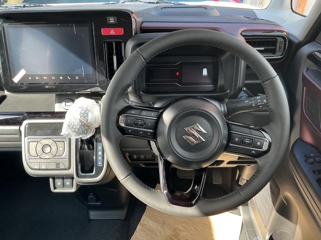 スペーシアカスタム ハイブリッドXS 登録済未使用車 全方位モニター付メモリーナビ 両側パワースライドドア Bluetooth TV スマートキー LEDヘッドライト 純正アルミホイール スズキセーフティ(4枚目)