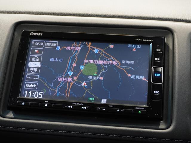 ヴェゼル ハイブリッドＺ・ホンダセンシング　ワンオーナー車　禁煙車　ギャザーズメモリーナビ　フルセグ　ＣＤ／ＤＶＤ　ミュージックラック　ホンダセンシング　ＬＥＤヘッドライト　ＥＴＣ　前後ドライブレコーダー　フロントヒーターシート　１７インチＡＷ（2枚目）