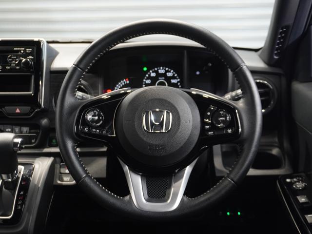 N-ONE プレミアム ワンオーナー 禁煙車 ギャザーズCDチューナー ホンダセンシング LEDヘッドライト フォグランプ フロントヒーターシート サイド・カーテンエアバック クルーズコントロール 本革巻きステアリング(35枚目)