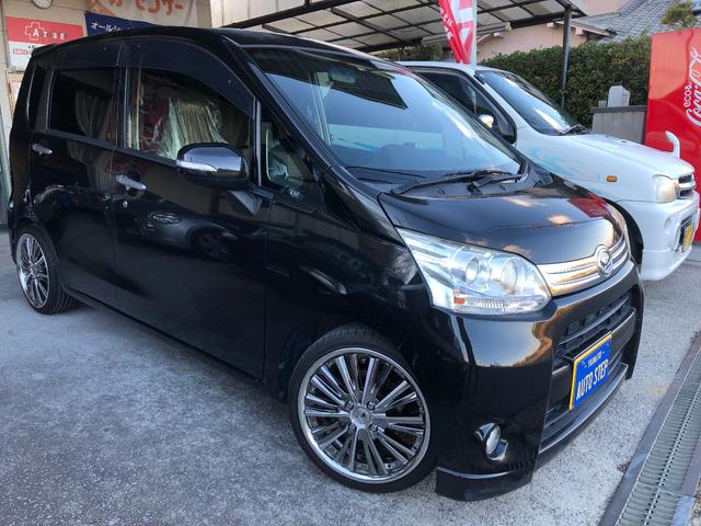 ムーヴ カスタム　Ｘ　ローダウン／１６インチアルミ／ＨＩＤ　ＬＥＤヘッドランプ　スマートキー　アイドリングストップ　電動格納ミラー　ベンチシート　ＣＶＴ　盗難防止システム　ＡＢＳ（2枚目）