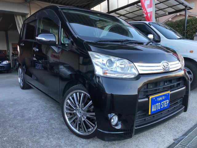 ムーヴ カスタム　Ｘ　ローダウン／１６インチアルミ／ＨＩＤ　ＬＥＤヘッドランプ　スマートキー　アイドリングストップ　電動格納ミラー　ベンチシート　ＣＶＴ　盗難防止システム　ＡＢＳ（3枚目）
