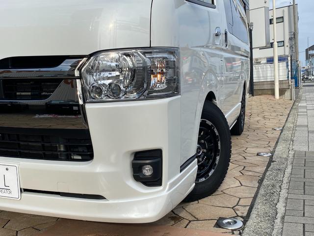 ハイエースバン スーパーGL ダークプライムII パノラミックビュー デジタルインナーミラー フルセグナビ ETC シートカバー ベッドキット フロントエアロ アルミホイール(16枚目)