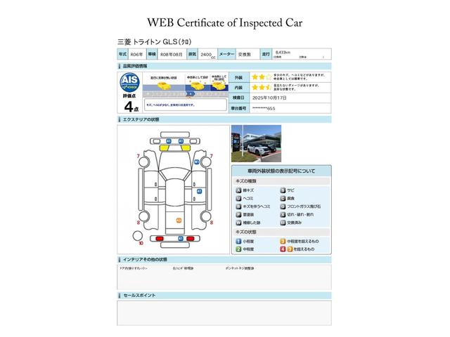 トライトン ＧＬＳ　元試乗車　スマホ連携ナビ　全方位モニター　ＥＴＣ　衝突被害軽減ブレーキ　後側方車両検知警報システム　レーダークルーズコントロール　シートヒーター　オートマチックハイビーム　スマートキー（13枚目）