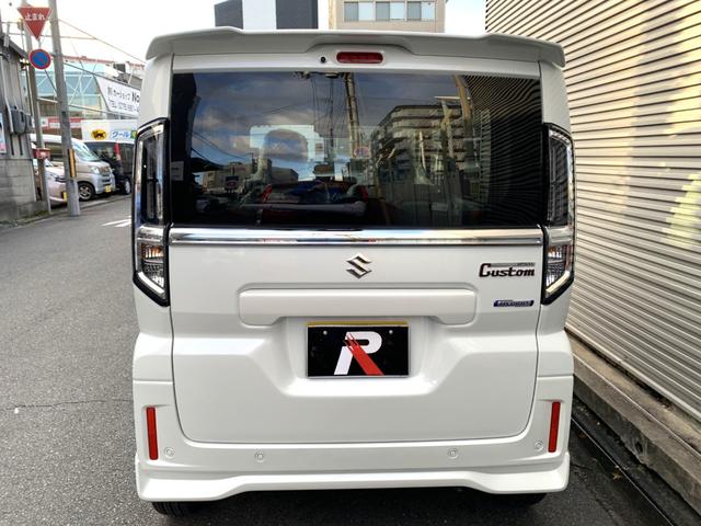 スペーシアカスタム ハイブリッドＸＳ　届出済未使用車　衝突被害軽減ブレーキ　両側パワースライドドア　アダブディブクルーズコントロール　電動パーキング　ＬＥＤヘッド　ヘッドアップＤＩＳＰ　本革巻ステアリング　マルチユースフラップ　１５アルミ（8枚目）
