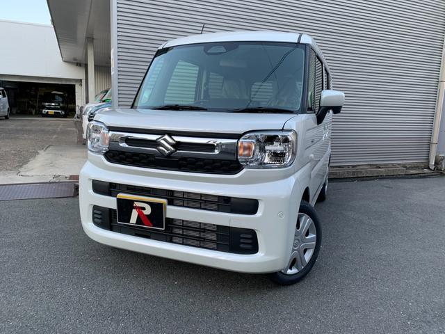 スペーシア ハイブリッドＸ　届出済未使用車　衝突被害軽減ブレーキ　両側パワースライドドア　サーキュレーター　マルチユースフラップ　ＬＥＤヘッドライト　オートライト　電格ドアミラー　シートヒーター　スマートキー　アイドルストップ（2枚目）