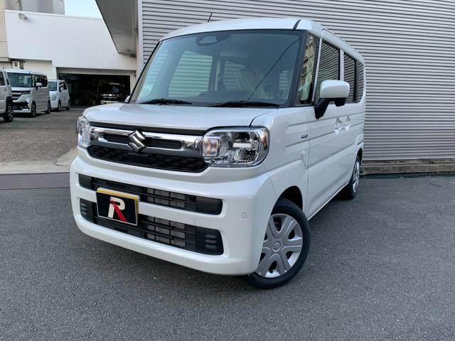 スペーシア ハイブリッドＸ　届出済未使用車　衝突被害軽減ブレーキ　両側パワースライドドア　サーキュレーター　マルチユースフラップ　ＬＥＤヘッドライト　オートライト　電格ドアミラー　シートヒーター　スマートキー　アイドルストップ（3枚目）