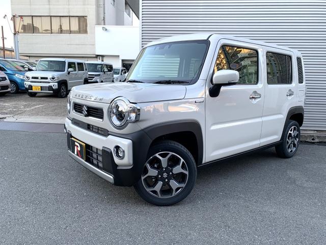 ハスラー ハイブリッドＸ　届出済未使用車　衝突被害軽減ブレーキ　アダブディブクルーズコントロール　ＬＥＤヘッドライト　オートライト　ＬＥＤフォグ　本革巻ステアリング　リアパーキングセンサー　シートヒーター　１５アルミ（4枚目）