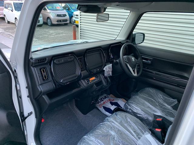 ハスラー ハイブリッドＸ　届出済未使用車　衝突被害軽減ブレーキ　アダブディブクルーズコントロール　ＬＥＤヘッドライト　オートライト　ＬＥＤフォグ　本革巻ステアリング　リアパーキングセンサー　シートヒーター　１５アルミ（12枚目）