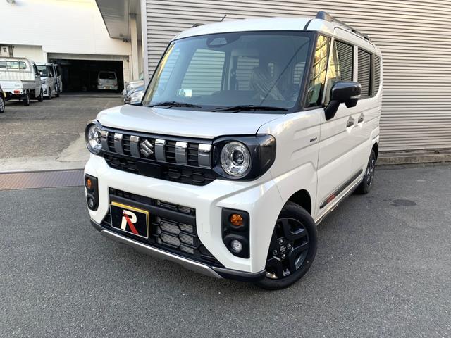 スペーシアギア ハイブリッドXZ 届出済未使用車 衝突被害軽減ブレーキ 両側パワースライド アダブディブクルコン ヘッドアップディスプレイ 電動パーキングブレーキ LEDヘッド 本革巻ステアリング パーキングセンサー 電格ドアミラー(3枚目)