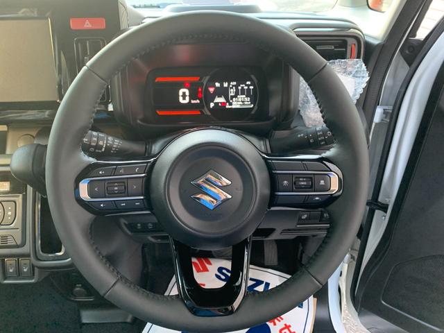 スペーシアギア ハイブリッドXZ 届出済未使用車 衝突被害軽減ブレーキ 両側パワースライド アダブディブクルコン ヘッドアップディスプレイ 電動パーキングブレーキ LEDヘッド 本革巻ステアリング パーキングセンサー 電格ドアミラー(18枚目)