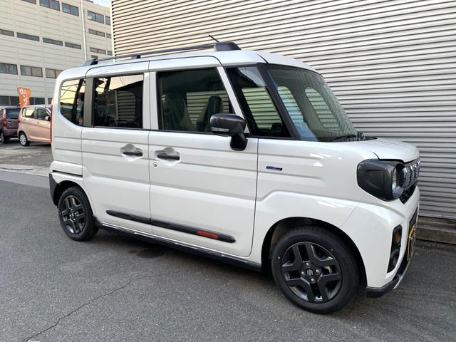 スペーシアギア ハイブリッドXZ 届出済未使用車 衝突被害軽減ブレーキ 両側パワースライド アダブディブクルコン ヘッドアップディスプレイ 電動パーキングブレーキ LEDヘッド 本革巻ステアリング パーキングセンサー 電格ドアミラー(40枚目)