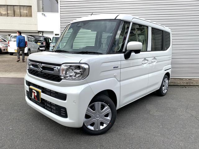 スペーシア ハイブリッドＸ　届出済未使用車　衝突被害軽減ブレーキ　全方位モニター付９インチ純正ナビ　電動パーキング　アダブディブクルーズコントロール　両側パワースライドドア　ＬＥＤヘッド　マルチユースフラップ　セーフティプラス付（4枚目）