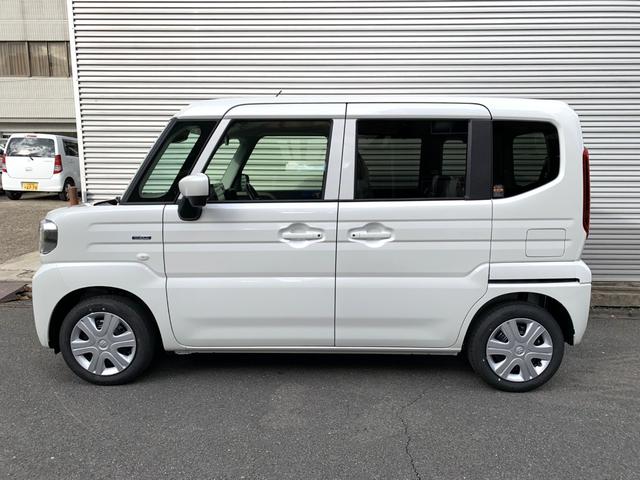 スペーシア ハイブリッドＸ　届出済未使用車　衝突被害軽減ブレーキ　全方位モニター付９インチ純正ナビ　電動パーキング　アダブディブクルーズコントロール　両側パワースライドドア　ＬＥＤヘッド　マルチユースフラップ　セーフティプラス付（5枚目）