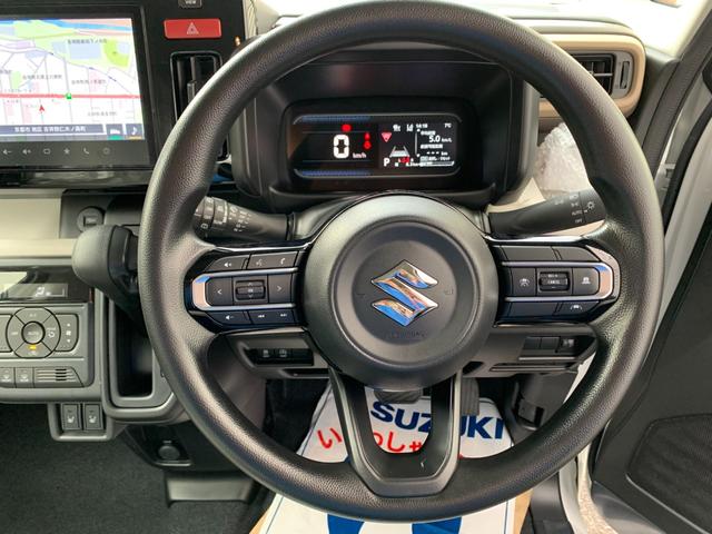 スペーシア ハイブリッドＸ　届出済未使用車　衝突被害軽減ブレーキ　全方位モニター付９インチ純正ナビ　電動パーキング　アダブディブクルーズコントロール　両側パワースライドドア　ＬＥＤヘッド　マルチユースフラップ　セーフティプラス付（21枚目）