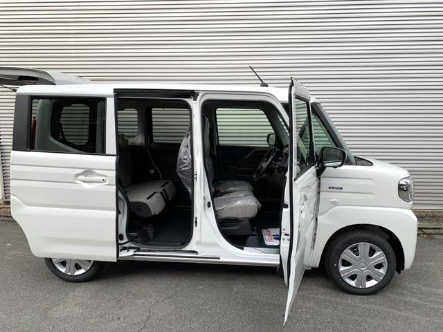 スペーシア ハイブリッドＸ　届出済未使用車　衝突被害軽減ブレーキ　全方位モニター付９インチ純正ナビ　電動パーキング　アダブディブクルーズコントロール　両側パワースライドドア　ＬＥＤヘッド　マルチユースフラップ　セーフティプラス付（45枚目）