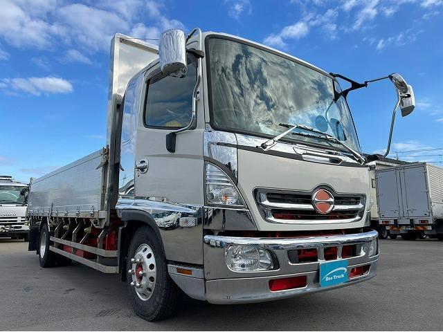 H24年式 日野 アルミブロック 平ボディ フルキャブ トランテックス 4t 中型 トランテックス製 平ボデー ターボ リーフサスペンション(4枚目)