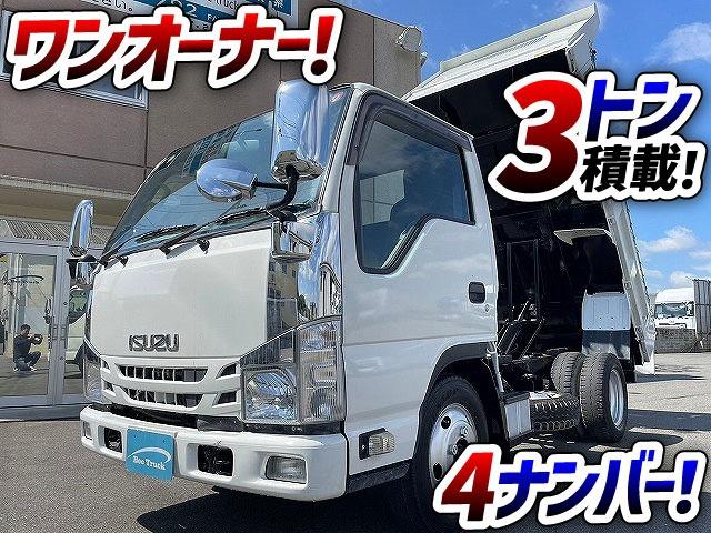 エルフトラック 　Ｒ１年式　いすゞ　ダンプ　ワンオーナー　４ナンバー　３トンダンプ　距離浅　新明和工業　強化ダンプ　２ｔ　３ｔ　小型　中古トラック（2枚目）