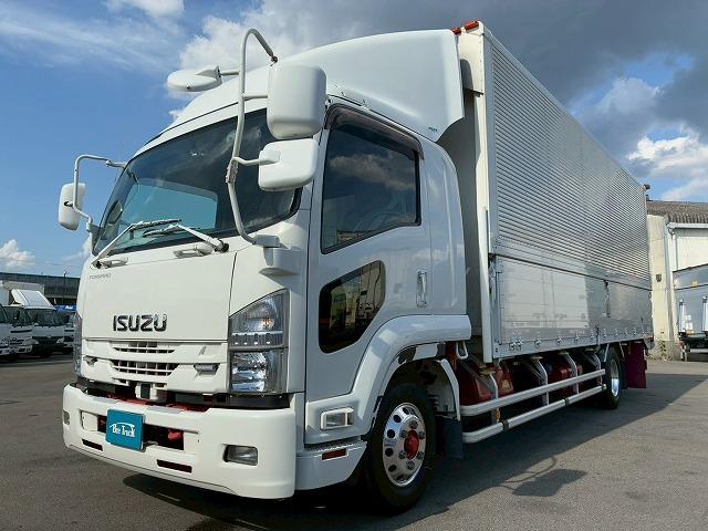フォワード 　保証対象車　Ｈ３０年式　いすゞ　アルミウイング　フルキャブ　ベッド付き　後輪エアサス　６２００　標準幅　日本フルハーフ　ラッシング　２１０馬力　６速　ＭＴ　マニュアル　４ｔ　８ｔ　中型　バン　箱車（12枚目）