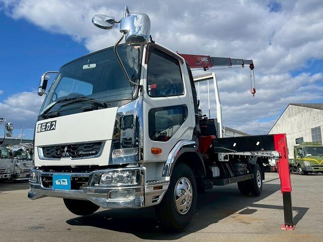 ファイター  保証対象車両 車検整備付 令和8年9月迄 H30年式 三菱ふそう 4段クレーン 古河ユニック UNIC ラジコン フックイン 2.93t 角足アウトリガー リアアウトリガー ジャッキ 6速 MT(3枚目)