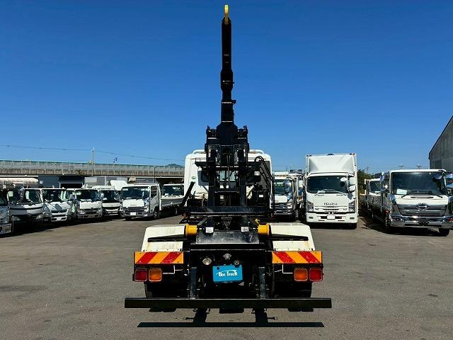 コンドル 車検整備付 令和8年7月 H24年式 UDトラックス 増トン脱着装置付コンテナ専用車 アームロール 新明和工業 ツインホイスト リアジャッキ付き フルキャブ ベッド付き 6速 MT マニュアル 7t(19枚目)