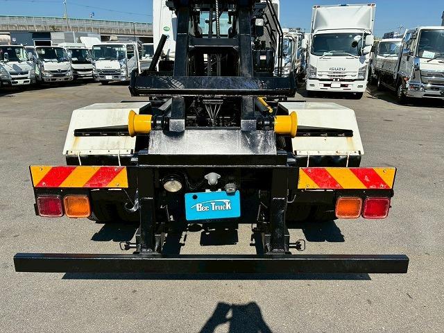 コンドル 車検整備付 令和8年7月 H24年式 UDトラックス 増トン脱着装置付コンテナ専用車 アームロール 新明和工業 ツインホイスト リアジャッキ付き フルキャブ ベッド付き 6速 MT マニュアル 7t(20枚目)