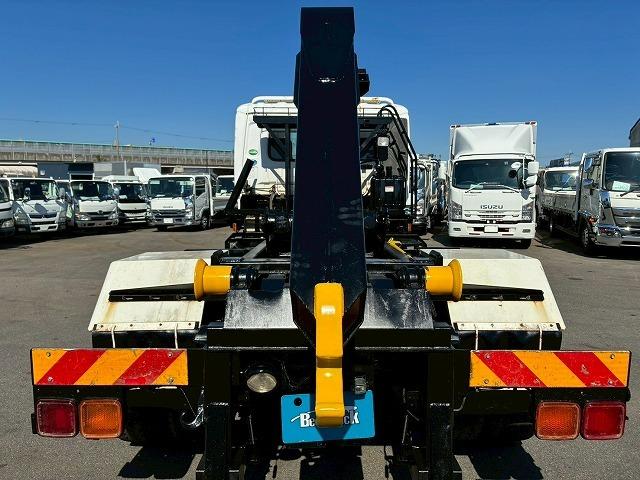 コンドル 車検整備付 令和8年7月 H24年式 UDトラックス 増トン脱着装置付コンテナ専用車 アームロール 新明和工業 ツインホイスト リアジャッキ付き フルキャブ ベッド付き 6速 MT マニュアル 7t(26枚目)