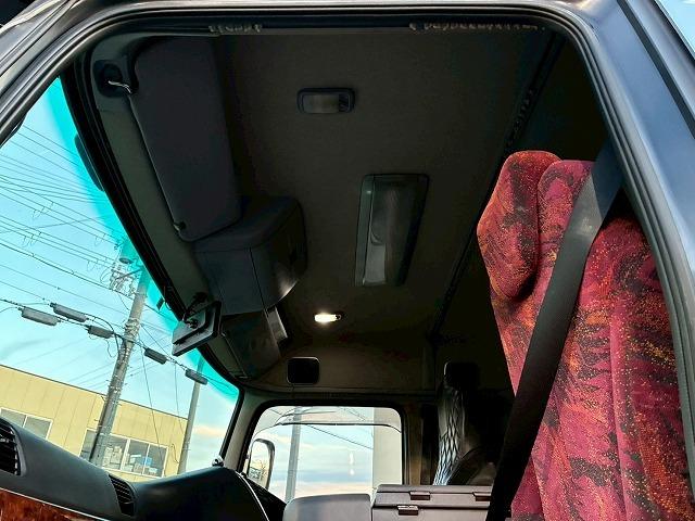 クオン ナンバー付き H25年式 UDトラックス ダンプ 6×4 3軸2デフ リーフサスペンション 新明和工業 510 220 額縁アオリ 410馬力 Hi/Lo MT マニュアル 鳥居 ハチマキ スリット(50枚目)