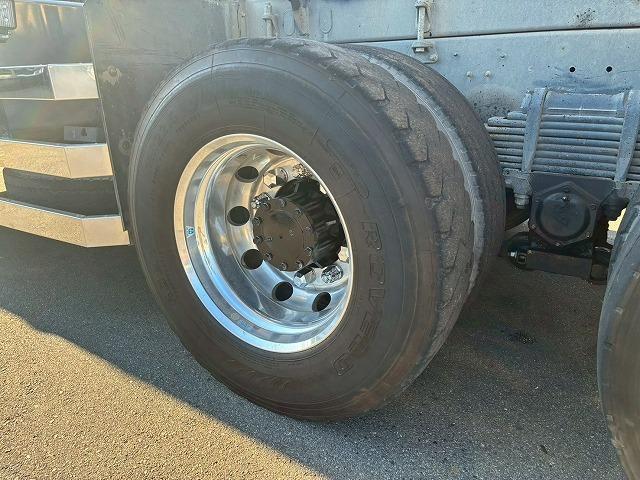 クオン ナンバー付き H25年式 UDトラックス ダンプ 6×4 3軸2デフ リーフサスペンション 新明和工業 510 220 額縁アオリ 410馬力 Hi/Lo MT マニュアル 鳥居 ハチマキ スリット(62枚目)