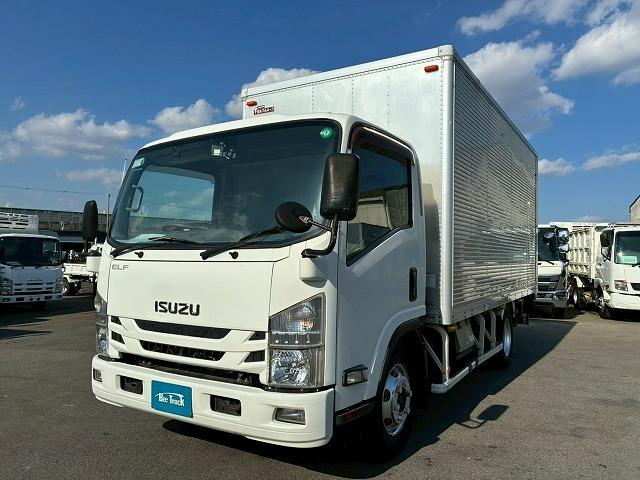 エルフトラック 車検整備付 令和8年6月迄 H27年式 いすゞ アルミバン 跳ね上げ式パワーゲート ワイド ロング 4トン積載 日本フルハーフ PG スムーサー Ex AT オートマ 3t 4t 8t 小型(3枚目)