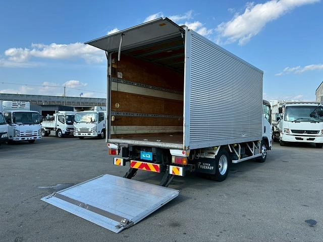 エルフトラック 車検整備付 令和8年6月迄 H27年式 いすゞ アルミバン 跳ね上げ式パワーゲート ワイド ロング 4トン積載 日本フルハーフ PG スムーサー Ex AT オートマ 3t 4t 8t 小型(7枚目)