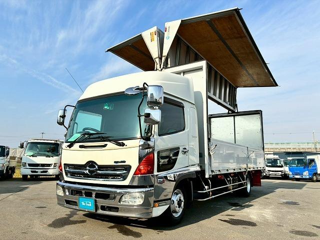 ヒノレンジャー 　車検整備付　令和８年１０月迄　Ｈ２４年式　日野　アルミウイング　ハイルーフ　フルキャブ　ベッド付き　フルワイド　６３００　２４０馬力　６速　ＭＴ　マニュアル　トランテックス　４ｔ　８ｔ　中型　バン（3枚目）